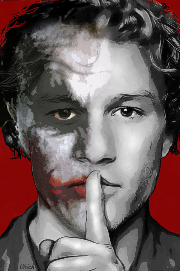 Heath Ledger pst by Ulrich Klinkosch