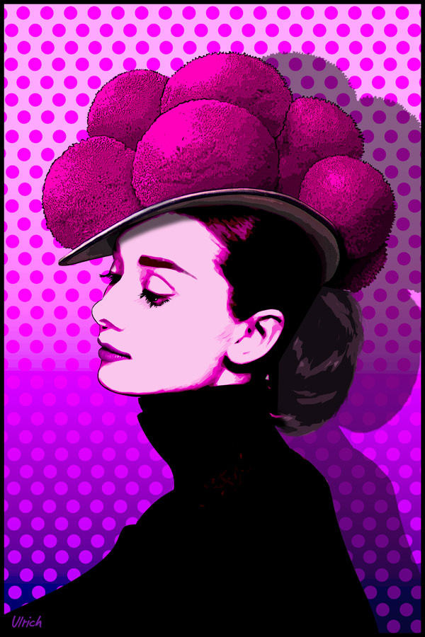 Schwarzwaelder-Bollenhutbild-Audrey-Hepburn-Grafik-von-Ulrich